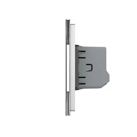 Шестиклавишный сенсорный выключатель (2-2-2) серый